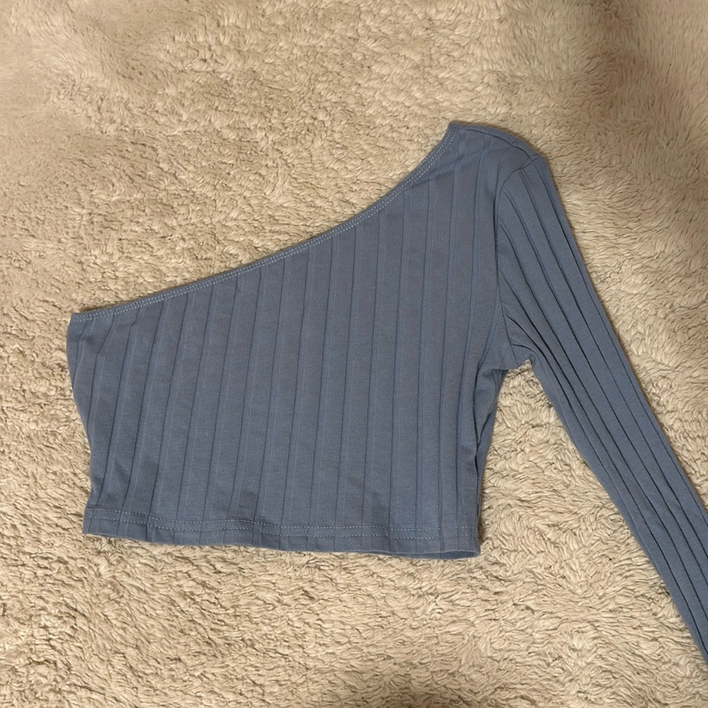 SHEIN one shoulder crop top